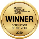 Australian Defence Industry Awards gong for winner of Consultant of the Year 2020, presented to BidWrite