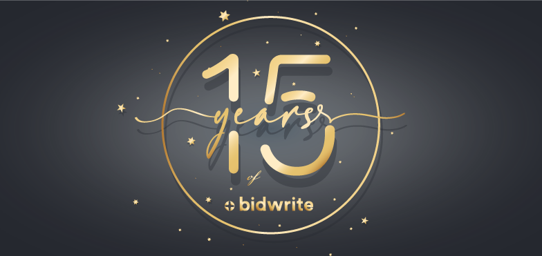 15 Years of BidWrite - blog header graphic