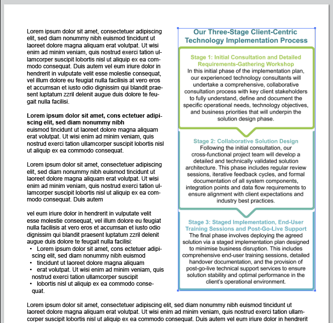Examples of proposal graphic mistakes #5 - text disguised as a graphic.