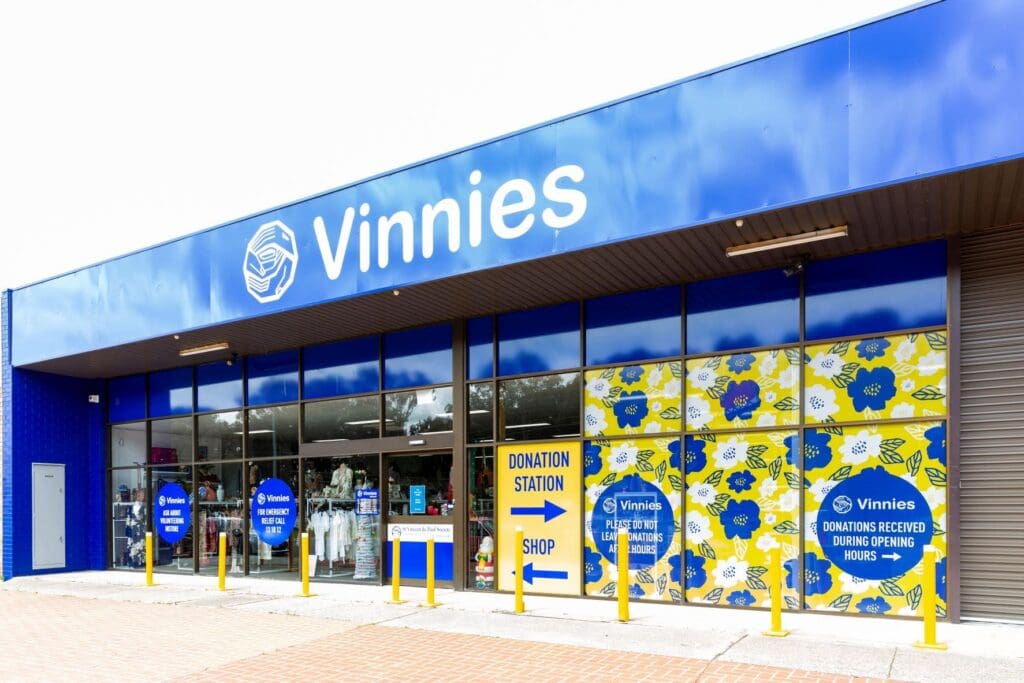 St Vincent De Paul – Vinnies second-hand store front